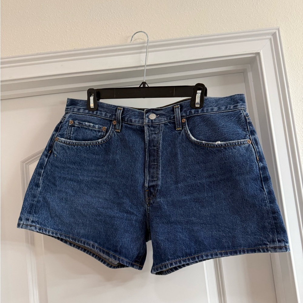 Agolde Dark Blue Jean Shorts